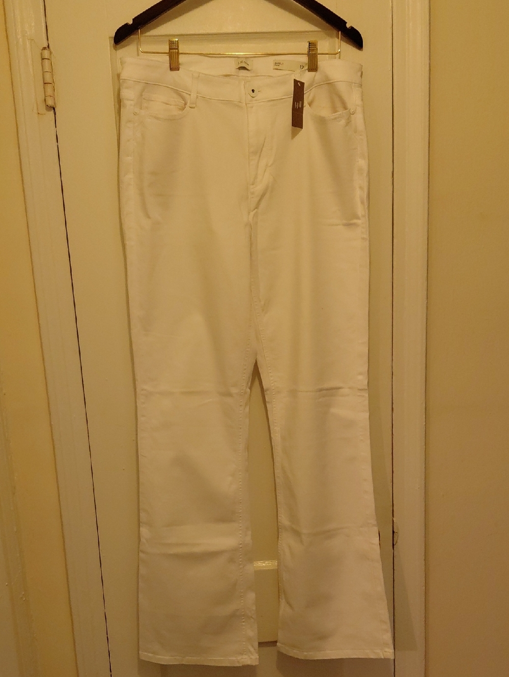 J. Jill White Barely Flare Jeans. Sz 12